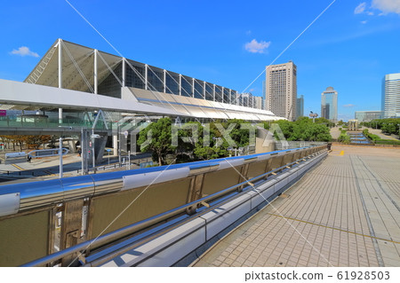 [千葉縣]幕張展覽館在晴朗的天氣 61928503