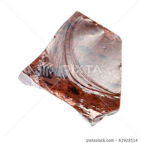 rough Mahogany Obsidian glass isolated on white rough Mahogany Obsidian glass isolated on white 61928514