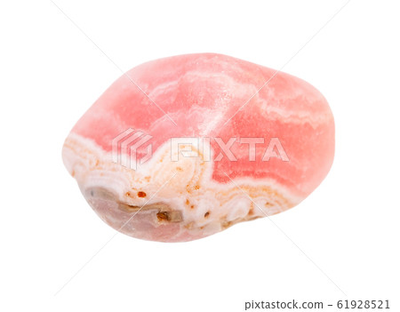 tumbled banded Rhodochrosite gem stone isolated 61928521