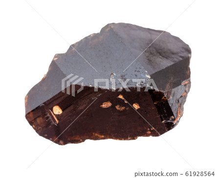 rough Cassiterite (tin ore) rock isolated on white rough Cassiterite (tin ore) rock isolated on white 61928564