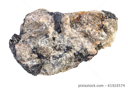 rough Nepheline rock isolated on white 61928574