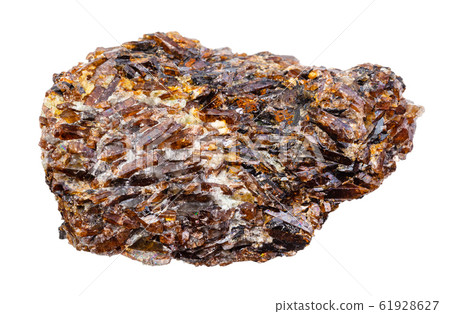 raw Titanite (Sphene) rock isolated on white 61928627