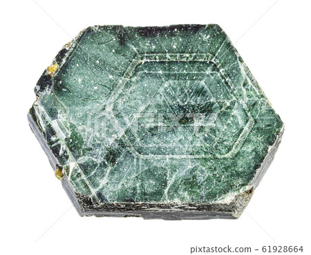 unpolished Phlogopite (Rhombic Mica) rock isolated 61928664