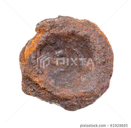 Lake ore (Limonite) rock isolated on white 61928685
