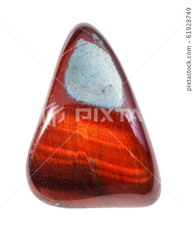 polished Ox's Eye (Bull's Eye) gemstone isolated 61928749