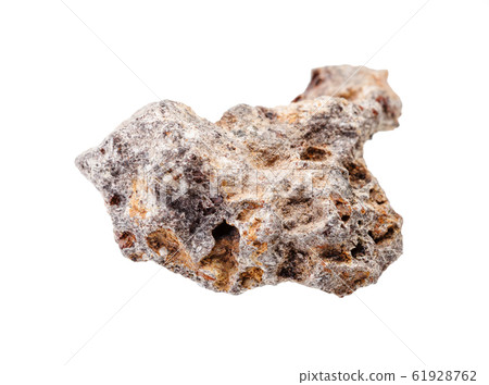 piece of Basalt rock isolated on white 61928762