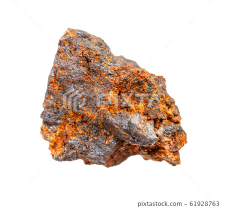 unpolished rusty Hematite rock (iron ore) isolated 61928763