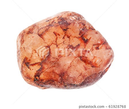 pebble of pink quartz rock isolated on white pebble of pink quartz rock isolated on white 61928768