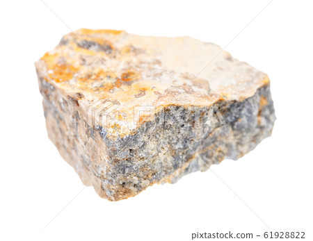 rough Corundum rock isolated on white 61928822