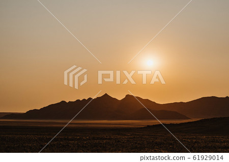 sunset at NamibRand Naturreservat in Namibia, Africa sunset at NamibRand Naturreservat in Namibia, Africa 61929014