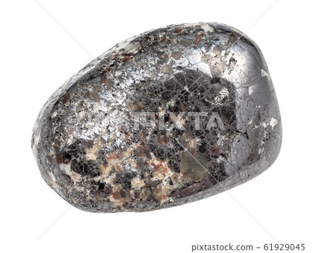 polished Magnetite (lodestone) gemstone isolated polished Magnetite (lodestone) gemstone isolated 61929045