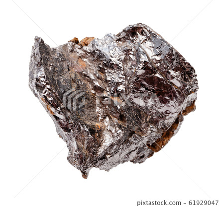 ilmenorutile (black Niobian Rutile) stone isolated 61929047