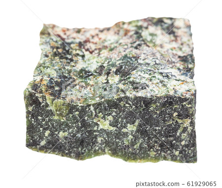 raw Dunite rock isolated on white 61929065