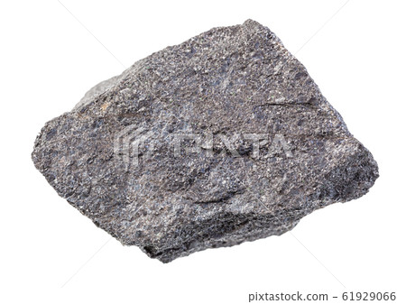 unpolished Chromite rock isolated on white 61929066