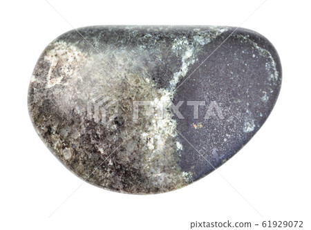 polished Olivinite rock isolated on white 61929072