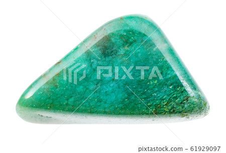 polished Fuchsite (chrome mica) gemstone isolated polished Fuchsite (chrome mica) gemstone isolated 61929097