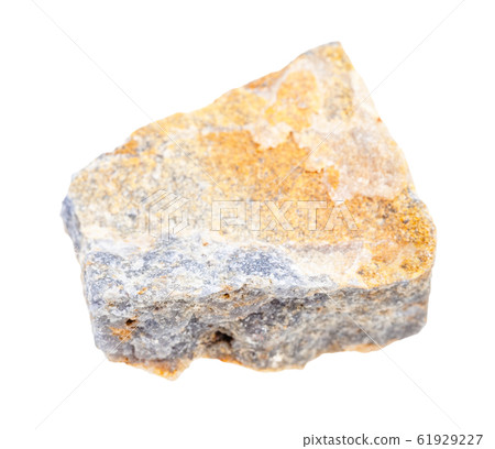 piece of raw Corundum rock isolated on white 61929227