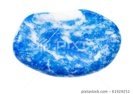 polished Lazurite (lapis) gemstone isolated 61929252