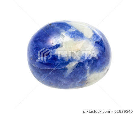 Lazurite (lapis) gem stone isolated on white 61929540