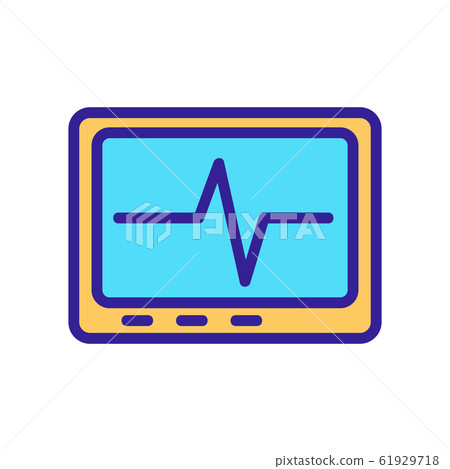 cardiogram of the heart icon vector. Isolated contour symbol illustration cardiogram of the heart icon vector. Isolated contour symbol illustration 61929718