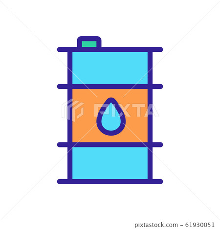 canister with oil icon vector. Isolated contour symbol illustration 61930051
