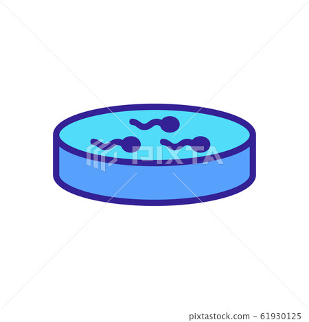 sperm in the lab icon vector. Isolated contour symbol illustration 61930125