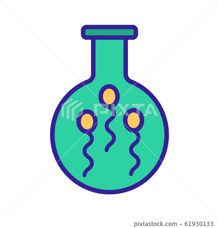 artificial insemination icon vector. Isolated contour symbol illustration 61930133