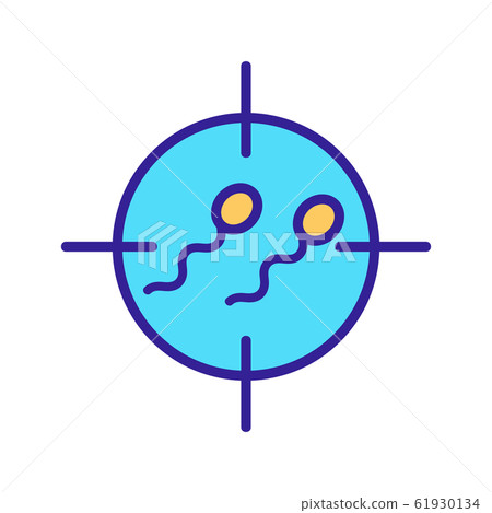 artificial insemination icon vector. Isolated contour symbol illustration 61930134