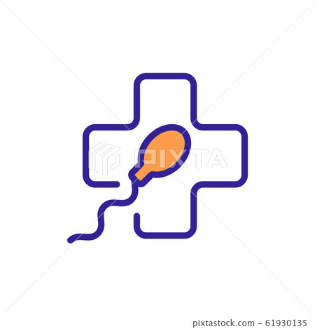 artificial insemination icon vector. Isolated contour symbol illustration 61930135