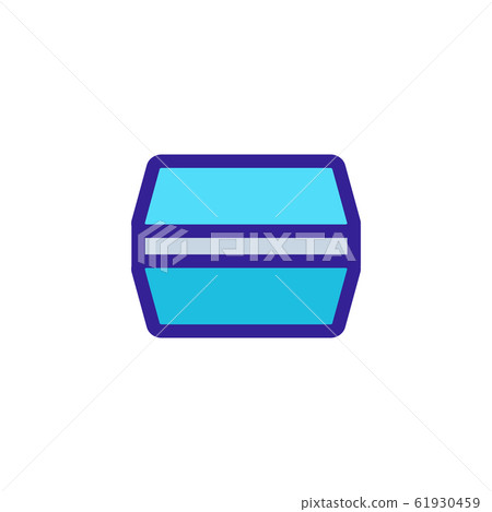 container for food icon vector. Isolated contour symbol illustration container for food icon vector. Isolated contour symbol illustration 61930459