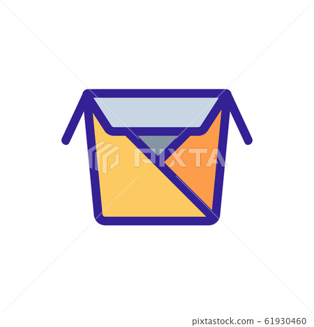 box with food icon vector. Isolated contour symbol illustration box with food icon vector. Isolated contour symbol illustration 61930460