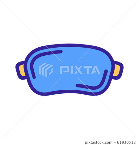 Glasses are underwater vector icon. Isolated contour symbol illustration 61930518