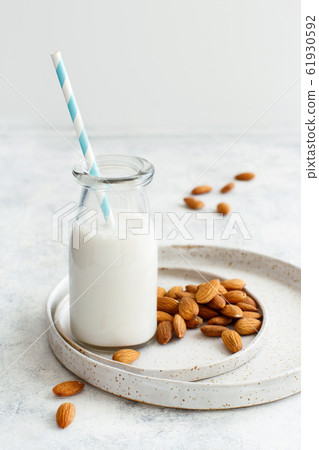Vegan almond milk, non dairy alternative milk 61930592