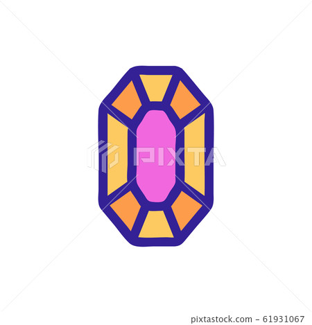 pearl icon vector. Isolated contour symbol illustration 61931067