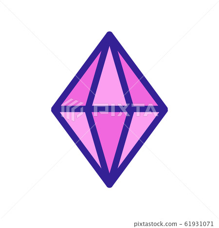 Amber icon vector. Isolated contour symbol...-插圖素材 [61931071] - PIXTA圖庫