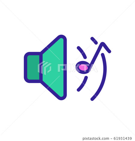 The volume level of the vector icon. Isolated contour symbol illustration The volume level of the vector icon. Isolated contour symbol illustration 61931439