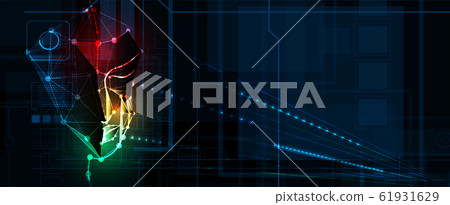 Artificial intelligence. Technology web background Artificial intelligence. Technology web background 61931629