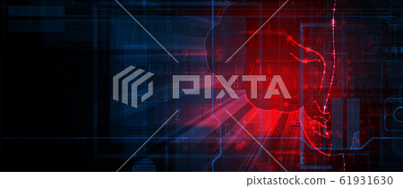 Artificial intelligence. Technology web background Artificial intelligence. Technology web background 61931630