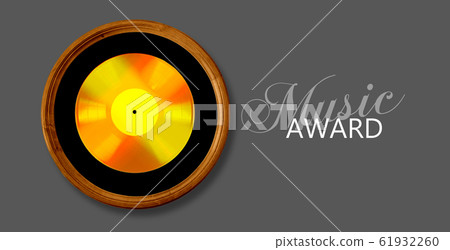 gold record music disc award 61932260
