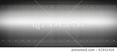 Steel riveted brushed plate. Banner background - Stock Illustration ...