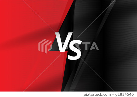 Versus background. VS sport competition poster for game, fight and battle. Concept with black and red side. Flat vector illustration EPS10 61934540