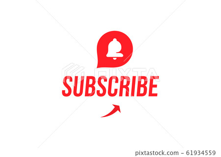 Subscribe button with bell icon. Red button for channel and video blog in social media on white background. Flat vector illustration EPS10 Subscribe button with bell icon. Red button for channel and video blog in social media on white background. Flat vector illustration EPS10 61934559