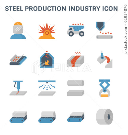 steel production icon 61934876
