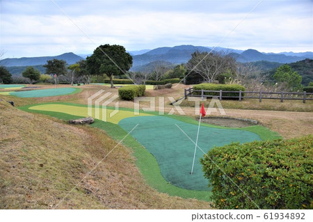 Banshogaoka Park, a putter practice field on a hill, Akune City, Kagoshima Prefecture 61934892