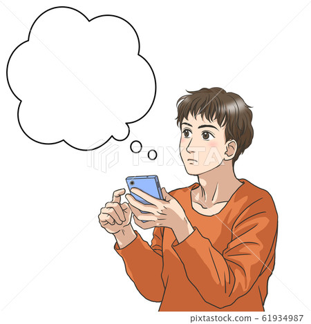 使用智能手機的年輕人 使用智能手機的年輕人 61934987