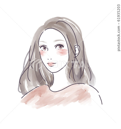 女性水彩風格 女性水彩風格 61935203