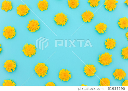 Flower composition. Floral frame of yellow Flower composition. Floral frame of yellow 61935290