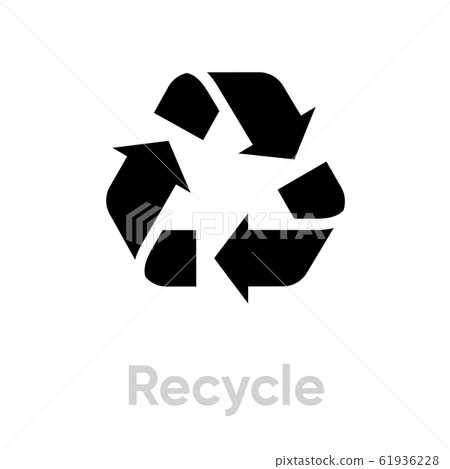 International Recycling Symbol. Recycle vector icon 61936228