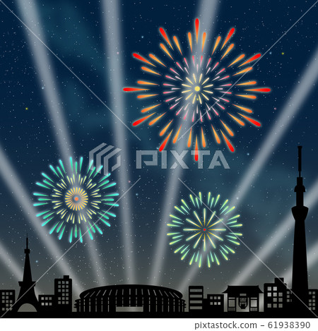 New National Stadium, Fireworks and Laser New National Stadium, Fireworks and Laser 61938390