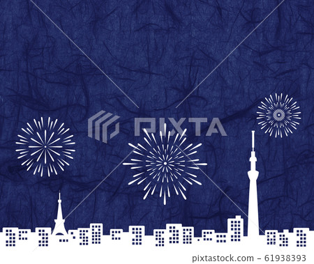 Tokyo Tower, Sky Tree and Fireworks @ Washi (top margin) Tokyo Tower, Sky Tree and Fireworks @ Washi (top margin) 61938393